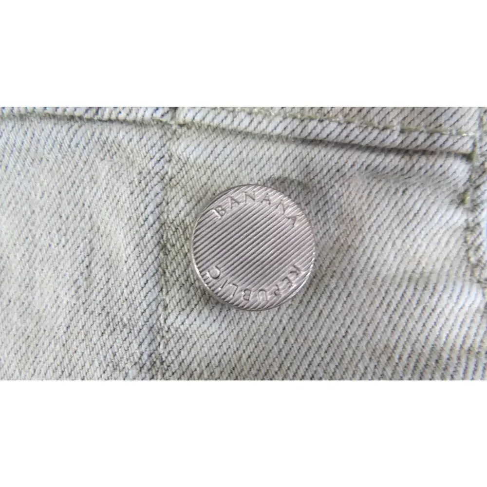Banana Republic Womens M Cotton Canvas Cropped Trucker Jacket Sage Green Coat LN